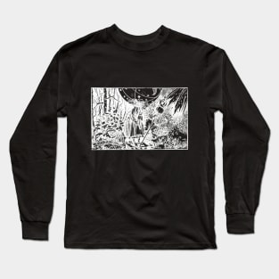 The Old Woman Spinning by Holbein Long Sleeve T-Shirt